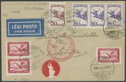 ZULEITUNGSPOST 57I BRIEF, Ungarn: 1930, Südamerikafahrt, Bis Sevilla, Rückseitige Lasche Fehlt Sonst Prachtbrief - Airmail & Zeppelin