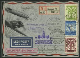 ZULEITUNGSPOST 254 BRIEF, Ungarn: 1934, 3. Südamerikafahrt, Einschreibbrief, Pracht - Airmail & Zeppelin