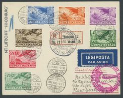 ZULEITUNGSPOST 428 BRIEF, Ungarn: 1936, 6. Nordamerikafahrt, Einschreibbrief, Pracht - Airmail & Zeppelin