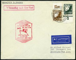 KATAPULTPOST 153b BRIEF, 23.5.1934, &quot,Bremen&quot, - New York, Seepostaufgabe, Prachtbrief - Luft- Und Zeppelinpost