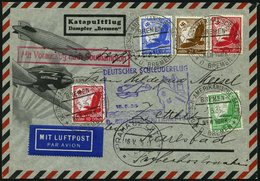 KATAPULTPOST 186c BRIEF, 15.5.1935, &quot,Bremen&quot, - Southampton, Deutsche Seepostaufgabe, Prachtbrief - Airmail & Zeppelin