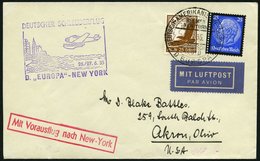 KATAPULTPOST 195b BRIEF, 26.6.1935, &quot,Europa&quot, - New York, Seepostaufgabe, Prachtbrief - Airmail & Zeppelin