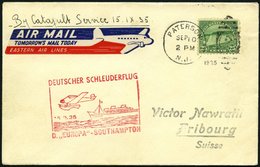 KATAPULTPOST 212a BRIEF, 15.9.1935, &quot,Europa&quot, - Southampton, US-Landpostaufgabe, Prachtbrief - Airmail & Zeppelin