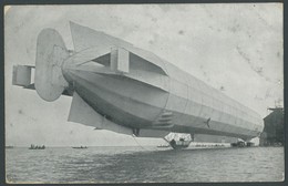 ALTE ANSICHTSKARTEN 1909, Neues Luftschiff-Model LZ 6 Vor Dem Aufstieg, Datenkarte, Gebraucht, Feinst - Otros & Sin Clasificación