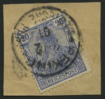 DP CHINA P Vd BrfStk, Petschili: 1900, 20 Pf. Reichspost, Stempel PEKING, Feinst (ein Paar Stumpfer Zähne), Mi. 140.- - Deutsche Post In China