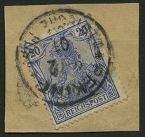 DP CHINA P Vd BrfStk, Petschili: 1900, 20 Pf. Reichspost, Stempel PEKING, Feinst (ein Paar Stumpfer Zähne), Mi. 140.- - Cina (uffici)