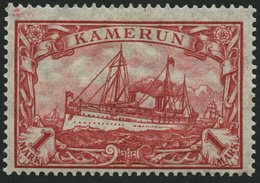 KAMERUN 24IIA *, 1919, 1 M. Dunkelkarminrot, Mit Wz., Kriegsdruck, Gezähnt A, Falzreste, Pracht, Mi. 150.- - Cameroun