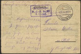 LETTLAND 1302 BRIEF, K.D. FELDPOSTEXP. 77. RESERVE DIV., 6.5.16, Auf Farbiger Ansichtskarte (Wilna-Grüne Brücke) Nach Ke - Latvia