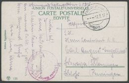 FELDPOST I.WK 1917, Ansichtskarte Mit Violettem Briefstempel KAISERLICHE MARINE SEEFLUGSTATION KONSTANZ, Pracht - Besetzungen 1914-18