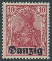 FREIE STADT DANZIG 2a **, 1920, 10 Pf. Karminrot, Postfrisch, Pracht, Kurzbefund Oechsner, Mi. 400.-. - Altri & Non Classificati