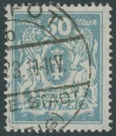 FREIE STADT DANZIG 139 O, 1923, 50 M. Mittelgrünlichblau, Zeitgerechte Entwertung, Pracht, Gepr. Infla, Mi. 200.- - Otros & Sin Clasificación