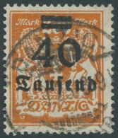 FREIE STADT DANZIG 158 O, 1923, 40 T. Auf 200 M. Rotorange, Zeitgerechte Entwertung, Pracht, Gepr. Infla, Mi. 280.- - Other & Unclassified