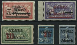 MEMELGEBIET 119-23 **, 1922/3, Freimarken, Postfrisch, 2 Prachtsätze, Mi. 64.- - Memelland 1923