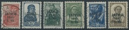 LETTLAND 1-6 O, 1941, Freimarken, Prachtsatz, Mi. 120.- - Ocupación 1938 – 45