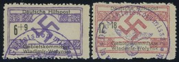 UKRAINE 12/3 O, 1944, 6 Und 12 Pf. Wladimir-Wolynsk, Normale Zähnung, 2 Prachtwerte, Gepr. Zirath, Mi. 300.- - Besetzungen 1938-45