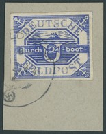 FELDPOSTMARKEN 13b BrfStk, 1945, U-Boot Hela, Blau, Leichte Gebrauchsspuren, Prachtbriefstück, R!, Fotoattest Gabisch, M - Besetzungen 1938-45