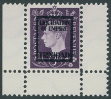 PROPAGANDAFÄLSCHUNGEN 14IVe (*), Deutsche Propagandamarken Für Großbritannien: 1944, 3 P. König Georg VI, Aufdruck Trini - Ocupación 1938 – 45