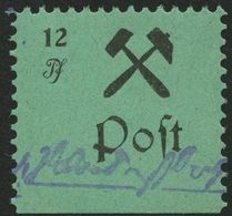 GROSSRÄSCHEN 25IV **, 1945, 12 Pf. Schwarz Auf Grün, Type IV, Pracht, Mi. 200.- - Correos Privados & Locales
