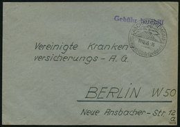 ALL. BES. GEBÜHR BEZAHLT ASCHAU Chiemgau, 31.12.45, Violetter L1 Gebühr Bezahlt, Prachtbrief - Sonstige & Ohne Zuordnung