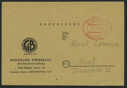 ALL. BES. GEBÜHR BEZAHLT ULM (DONAU) Gebühr Bezahlt, 16.12.47, Drucksachenbrief Mit Preisliste Eines Briefmarkenhändlers - Otros & Sin Clasificación