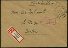 ALL. BES. GEBÜHR BEZAHLT VILLINGEN (SCHWARZWALD), 19.7.46, Roter R2 Gebühr Bezahlt Taxe Percue, Porto Von 84 Rpf. Handsc - Other & Unclassified