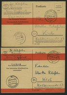 ALL. BES. AUFBRAUCHAUSGABEN P 764II,III BRIEF, 1945, 6 Pf. Schwarz Auf Hellsämisch, Mit Einem Und Zwei Streifen, Stempel - Other & Unclassified