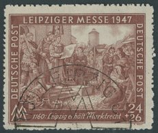 ALLIIERTE BES. 941AX O, 1947, 24 Pf. Leipziger Messe, Gezähnt L 13, Pracht, Gepr. Schlegel, Mi. 170.- - Otros & Sin Clasificación