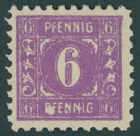 MECKLENBURG-VORPOMMERN 9aXI **, 1945, 6 Pf. Dunkelrotviolett Mit Abart Großer Fleck An PF Von Unterem Pfennig Sowie NN I - Sonstige & Ohne Zuordnung