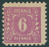 MECKLENBURG-VORPOMMERN 9bXXXV **, 1946, 6 Pf. Dunkelpurpur Mit Abart Große Weiße Cedille Unten An 6 Im Oberen Rechten We - Otros & Sin Clasificación