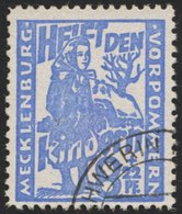 MECKLENBURG-VORPOMMERN 27a O, 1945, 8 Pf. Hellultramarin Kinderhilfe, Pracht, Gepr. Kramp, Mi. 60.- - Sonstige & Ohne Zuordnung