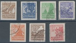 MECKLENBURG-VORPOMMERN 29-36x O, 1946, 3 - 12 Pf. Abschiedsserie, 1. Auflage, 7 Prachtwerte, Gepr. Kramp, Mi. 400.- - Otros & Sin Clasificación