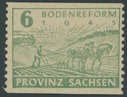 PROVINZ SACHSEN 85wbC **, 1945, 6 Pf. Lebhaftgrün, Senkrecht Gezähnt, Postfrisch, Pracht, R!, Fotoattest Ströh, Mi. 1500 - Otros & Sin Clasificación