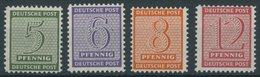 WEST-SACHSEN 116-19BX **, 1945, Roßwein, Gezähnt L 111/4-111/2, Wz. 1X, Postfrischer Prachtsatz, Gepr. Ströh/Dr. Jasch,  - Sonstige & Ohne Zuordnung