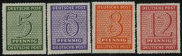 WEST-SACHSEN 116-19DX **, 1945, Roßwein, Durchstochen 16, Wz. X, Prachtsatz, Gepr. Ströh, Mi. 100.- - Otros & Sin Clasificación