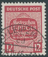 WEST-SACHSEN 125X O, 1945, 12 Pf. Musterschau, Wz. 1X, Pracht, Gepr. Dr. Jasch, Mi. 140.- - Sonstige & Ohne Zuordnung