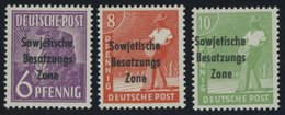 ALLGEMEINE-AUSGABEN ** , 1948, 3 Verschiedene Freimarken: Mi.Nr. 183b, 184aa, 185b, Postfrisch, Pracht, Gepr. Paul, Mi.  - Other & Unclassified