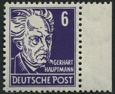 DDR 328z *, 1952, 6 Pf. Hauptmann, Gewöhnliches Papier, Pracht, Gepr. Schönherr, Mi. 100.- - Sonstige & Ohne Zuordnung