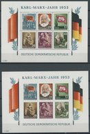 DDR Bl. 8/9A/BYI **, 1953, Marx-Blocks (4), Alle Mit Wz. 2YI, Postfrisch, Pracht, Mi. 400.- - Sonstige & Ohne Zuordnung