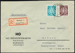 DIENSTMARKEN A D 4,17 BRIEF, 1955, 84 Pf. Lebhaftrötlichbraun Mit 10 Pf. Zusatzfrankatur Auf Einschreibbrief, Pracht - Other & Unclassified