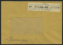 DIENSTMARKEN B D 26V Paar BRIEF, 1959, 10 Pf. Lebhaftgraublau/schwarz, Buchstabe V, Im Waagerechten Paar Auf Fensterumsc - Sonstige & Ohne Zuordnung