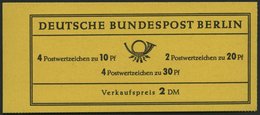 MARKENHEFTCHEN MH 5d **, 1966, Markenheftchen Brandenburger Tor, 4. Deckelseite Unbedruckt, Pracht, Mi. 60.- - Se-Tenant