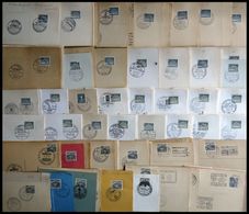 LOTS 1950-65, über 200 Briefstücke Mit Meist Verschiedenen Sonderstempeln Auf Mi.Nr. 42 Und 140, Meist Prachterhaltung - Used Stamps