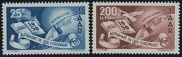 SAARLAND 297/8 **, 1950, Europarat, Postfrisch, Pracht, Mi. 220.- - Otros & Sin Clasificación