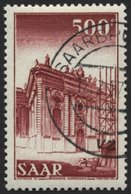 SAARLAND 337 O, 1953, 500 Fr. Ludwigskirche, Pracht, Gepr. Ney, Mi. 80.- - Sonstige & Ohne Zuordnung