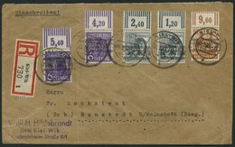 AMERIK. U. BRITISCHE ZONE 37,49,44I WOR BRIEF, 1948, 6 Pf. (2x), 12 Pf. (2x) Und 24 Pf. Bandaufdruck, Alle Walzendruck,  - Other & Unclassified