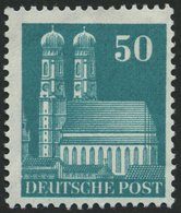 AMERIK. U. BRITISCHE ZONE 92eg **, 1948, 50 Pf. Eng Gezähnt, Feinst (etwas Bügig), Mi. 170.- - Otros & Sin Clasificación