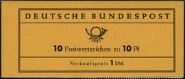 ZUSAMMENDRUCKE MH 6a **, 1960, Markenheftchen Heuss Lumogen, Erstauflage, Stark Fluoreszierend, Pracht, Gepr. D. Schlege - Altri & Non Classificati