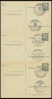 GANZSACHEN P 36 BRIEF, 1961, 8 Pf. Heuss Mit Postfachnummer Statt Postschließfachnummer, 6 Leer Gestempelte Karten Mit V - Collezioni