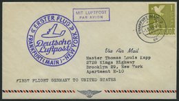 ERST-UND ERÖFFNUNGSFLÜGE 2297a BRIEF, 1.5.48, Frankfurt-New York, AOA, Prachtbrief - Storia Postale