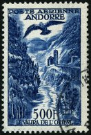 FRANZÖSISCHE-POST 160 O, 1957, 500 Fr. Flugpostmarken, Pracht, Mi. 100.- - Used Stamps